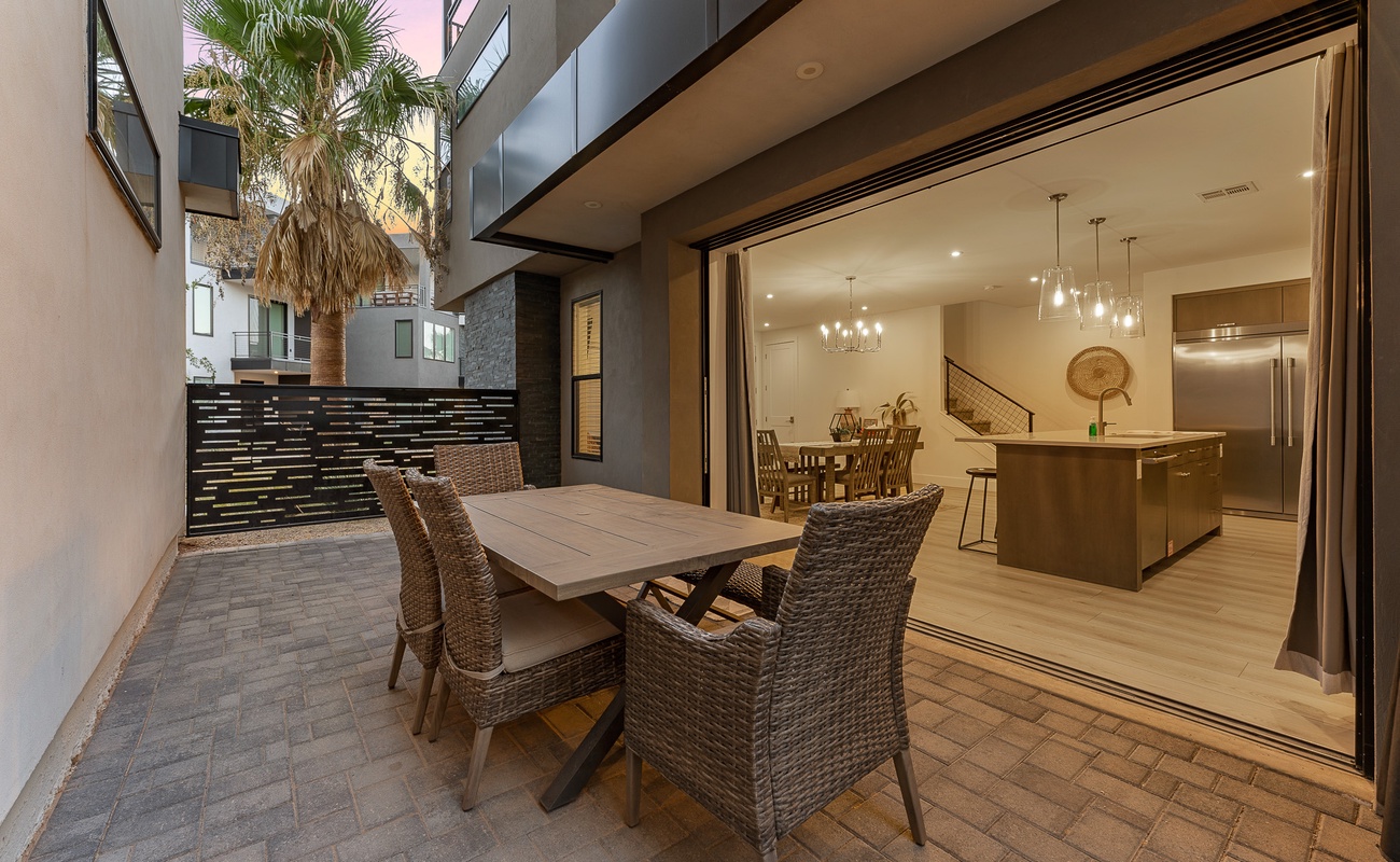 Private Patio at Sunset