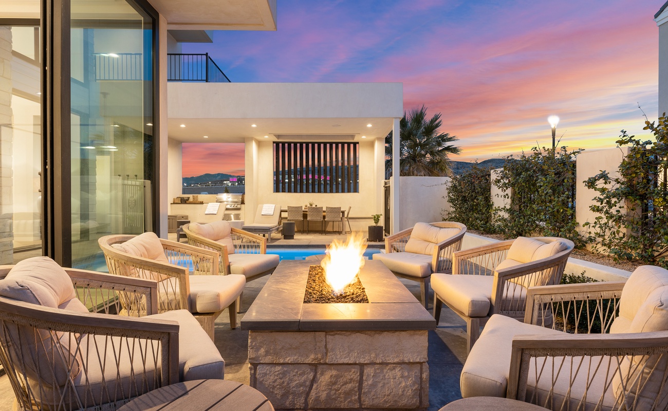 Fire Table Near Private Pool