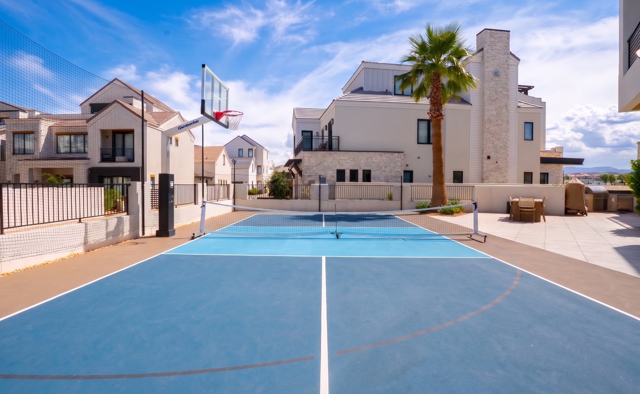 Private Sports Court (Basketball + Pickleball)