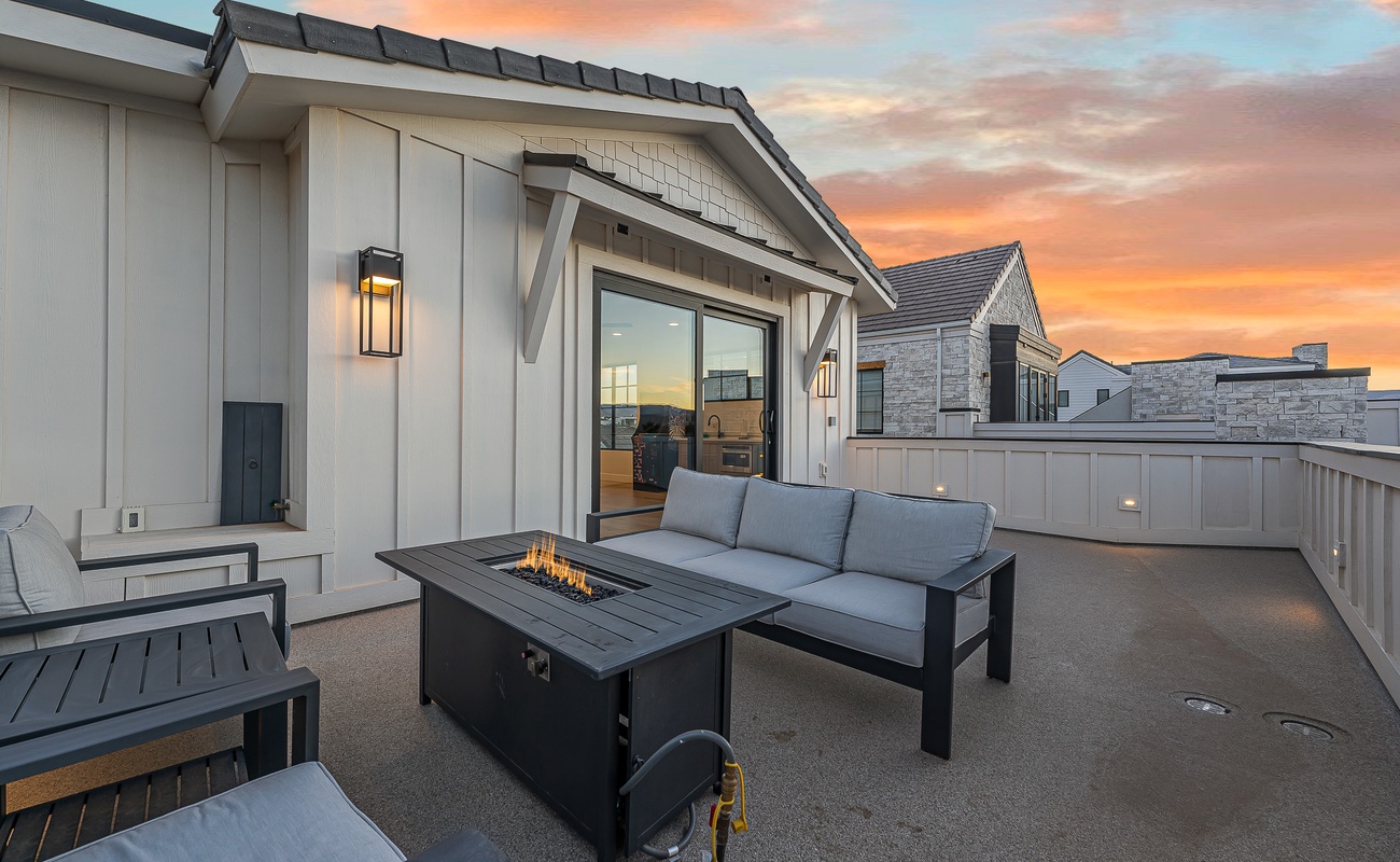 Fire Table and Outdoor Seating