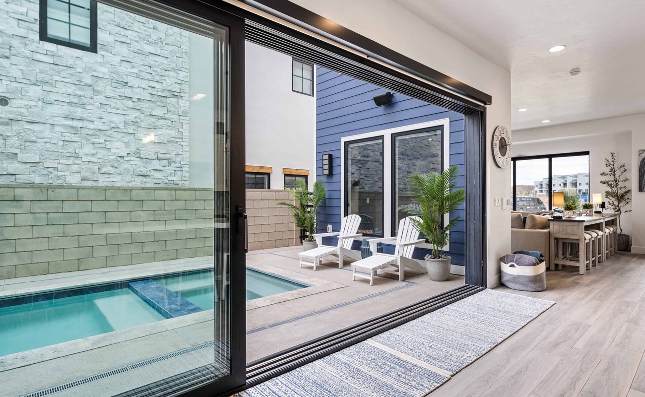 Sliding Door to Private Pool