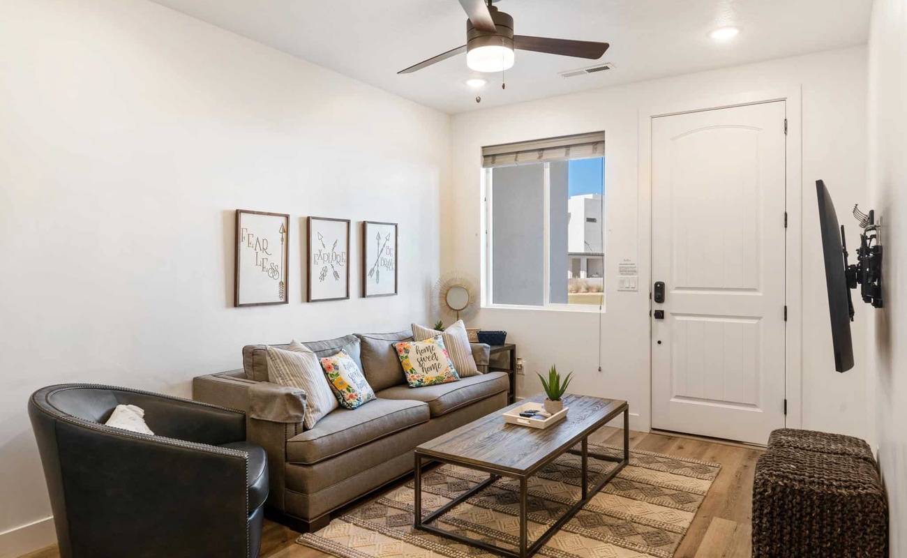 Living Room with Full Sleeper Sofa