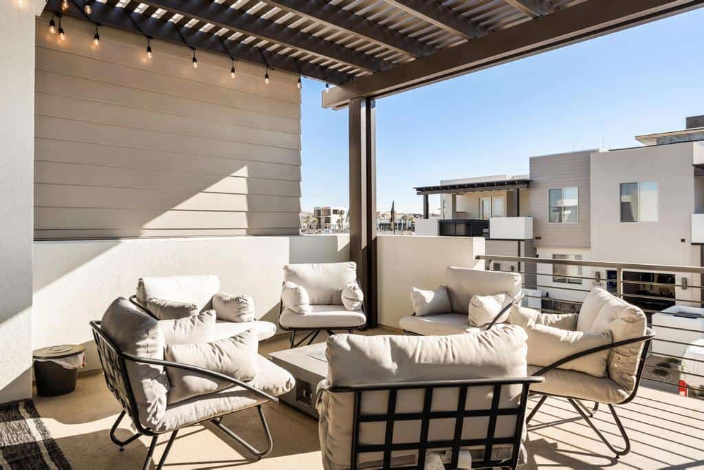 Balcony with Private Hot Tub and TV