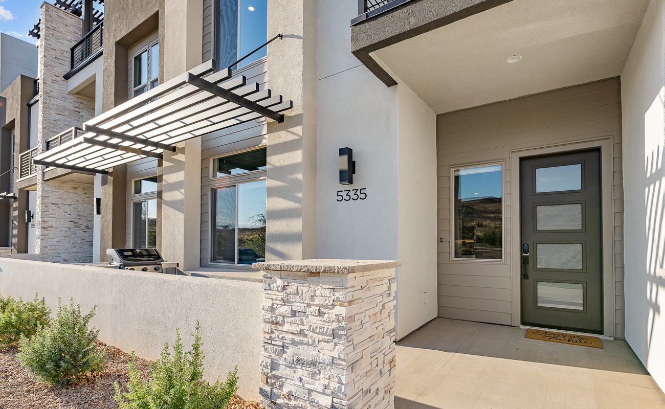 Front Patio and Door Approach