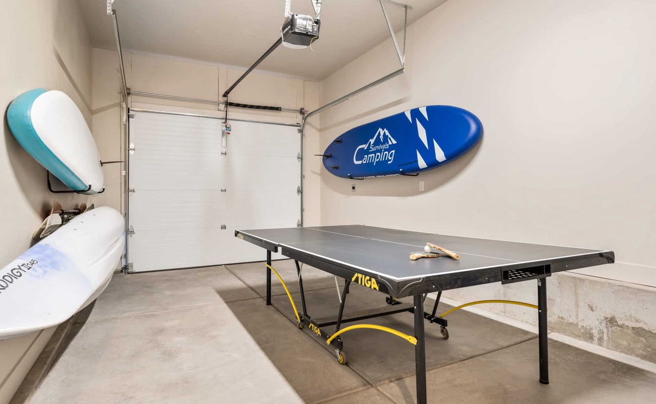 Garage with Ping Pong Table
