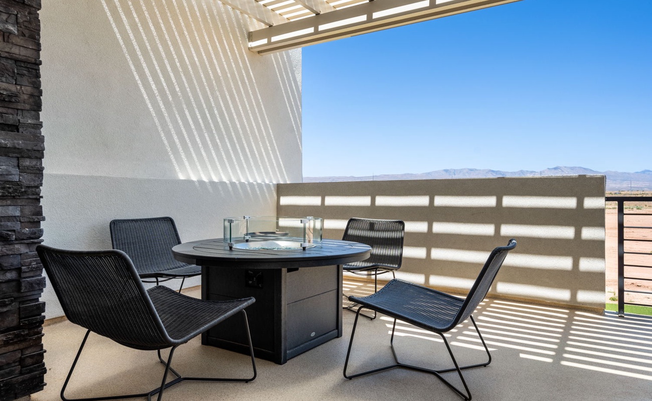 Patio with Fire Table