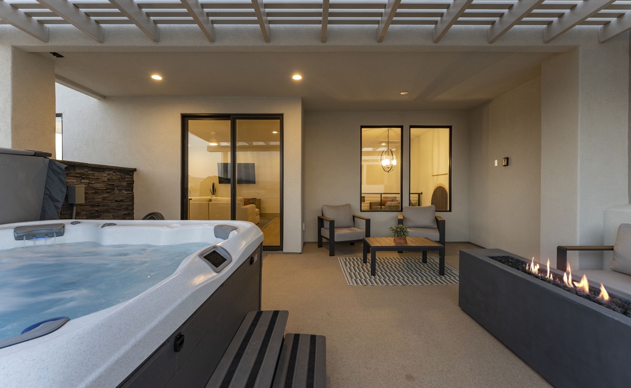 Private Hot Tub at Sunset