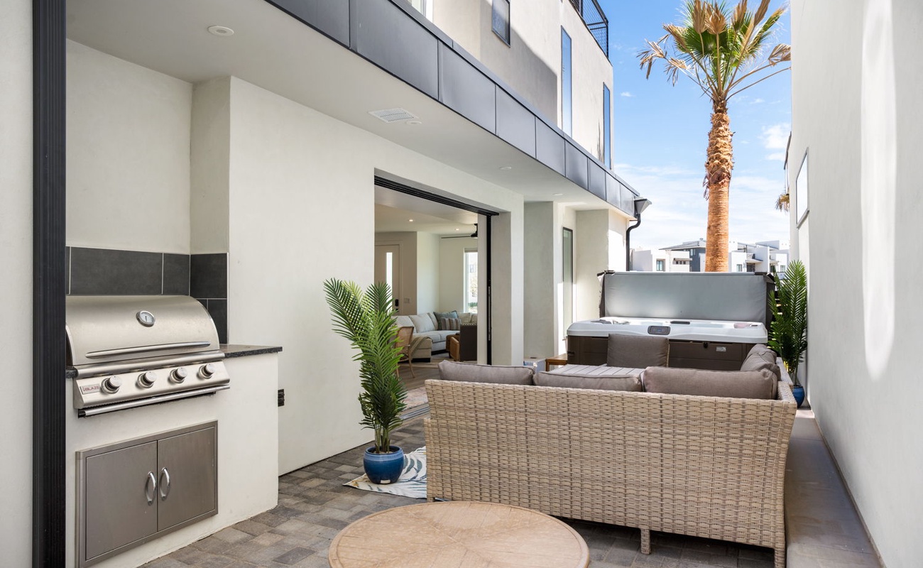 Patio with BBQ and Private Hot Tub