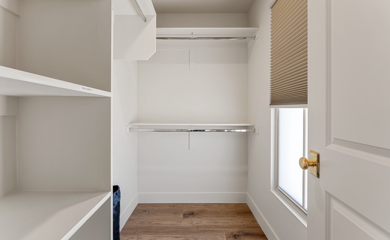 Closet with Blackout Curtains