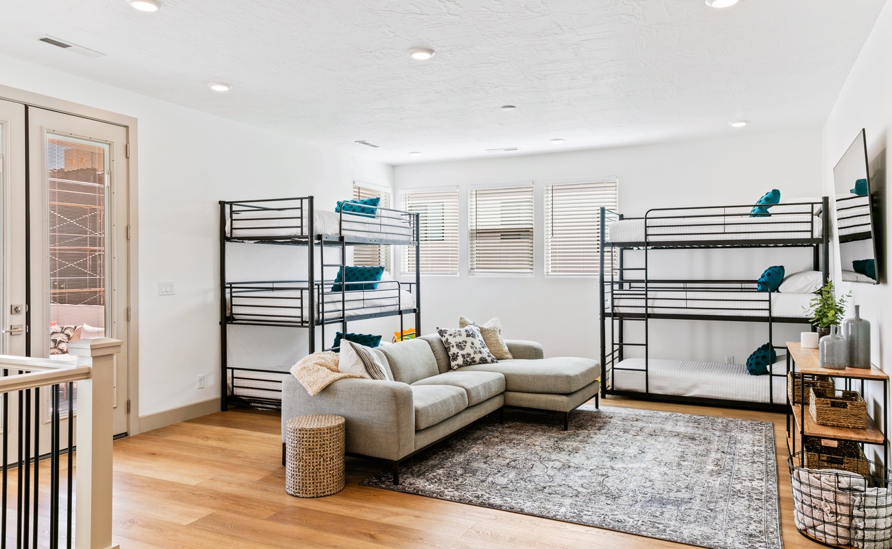 Loft Area with 2 Triple Twin Bunks