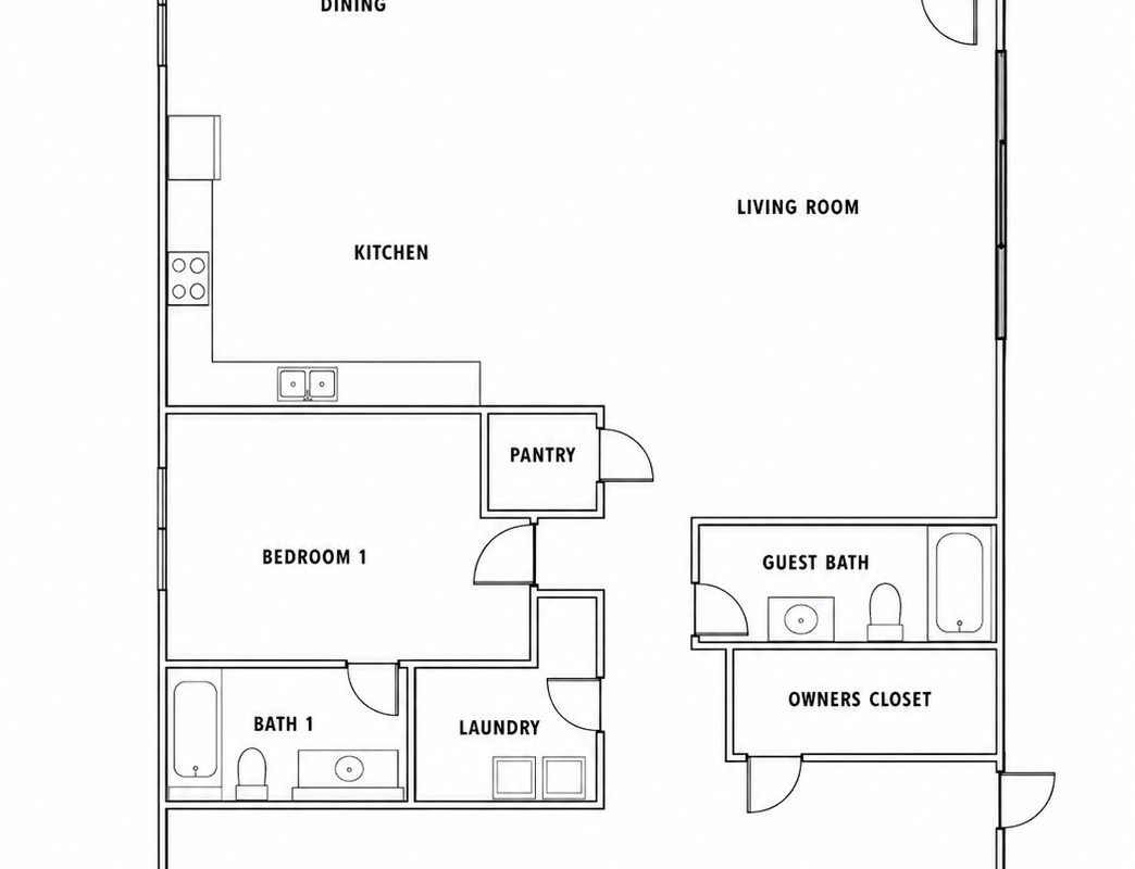 House 2: Main Level Blue Prints