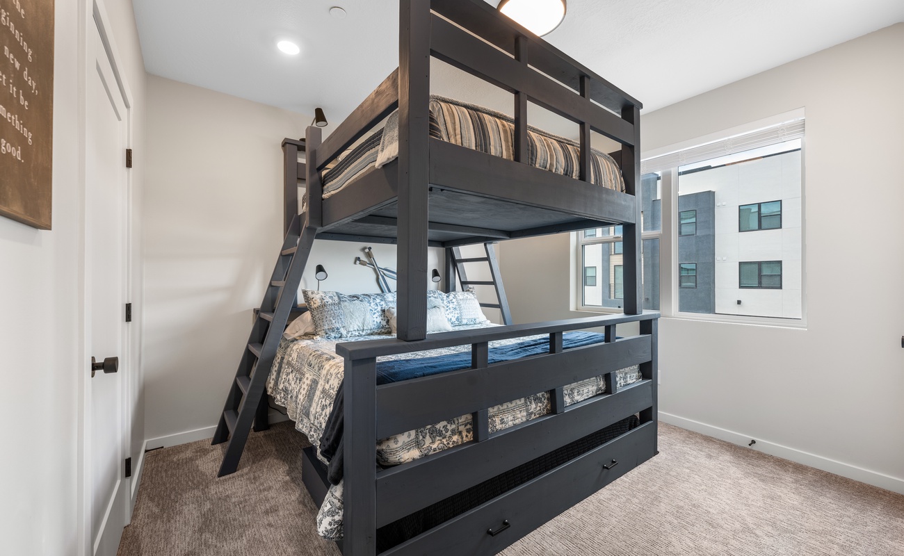 Queen over King Bunk with Twin Trundle