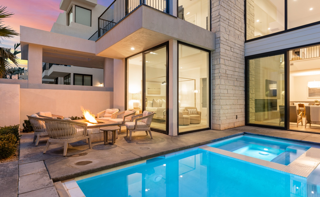 Fire Table Near Private Pool