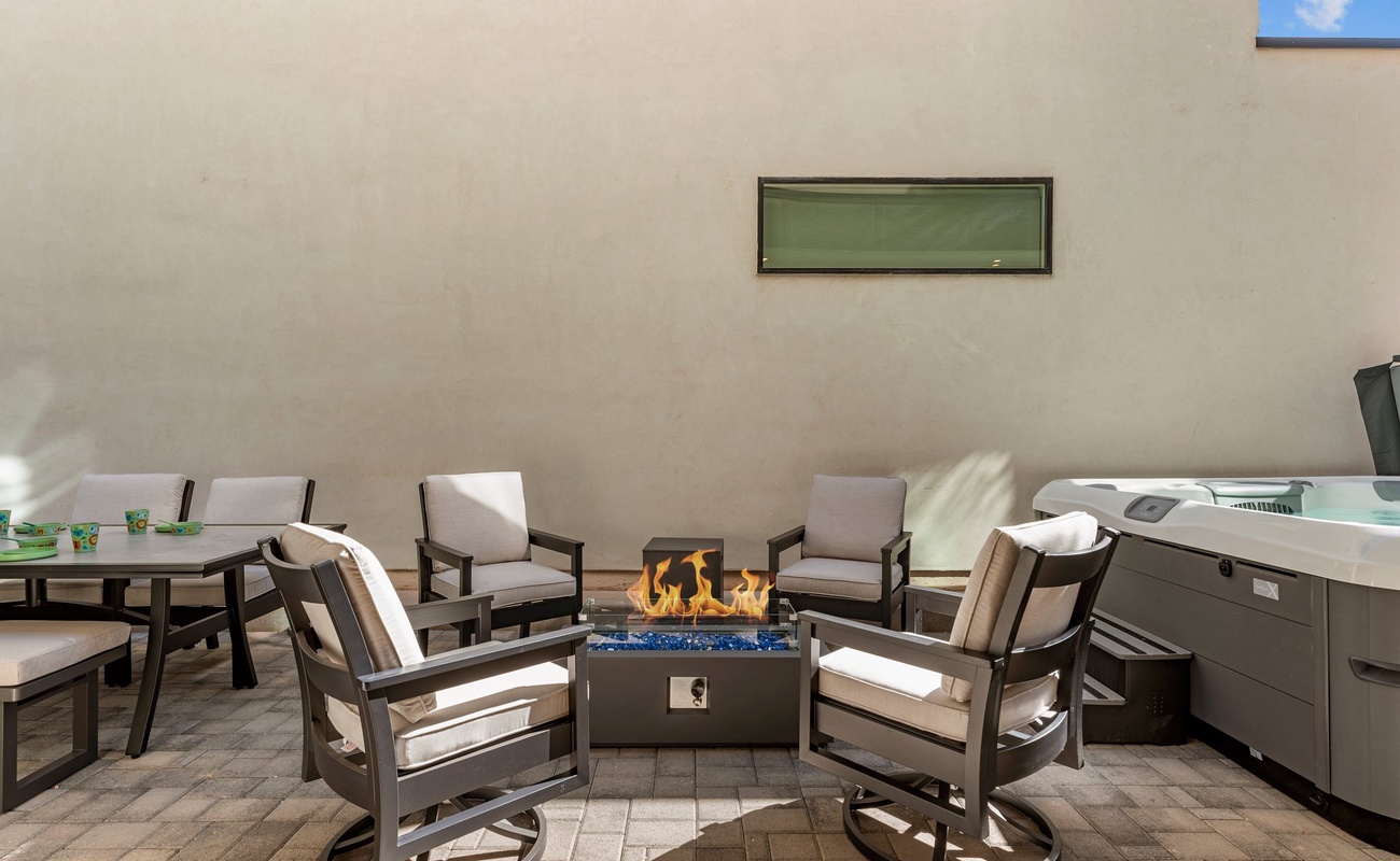 Patio Seating off Kitchen / Fire Table
