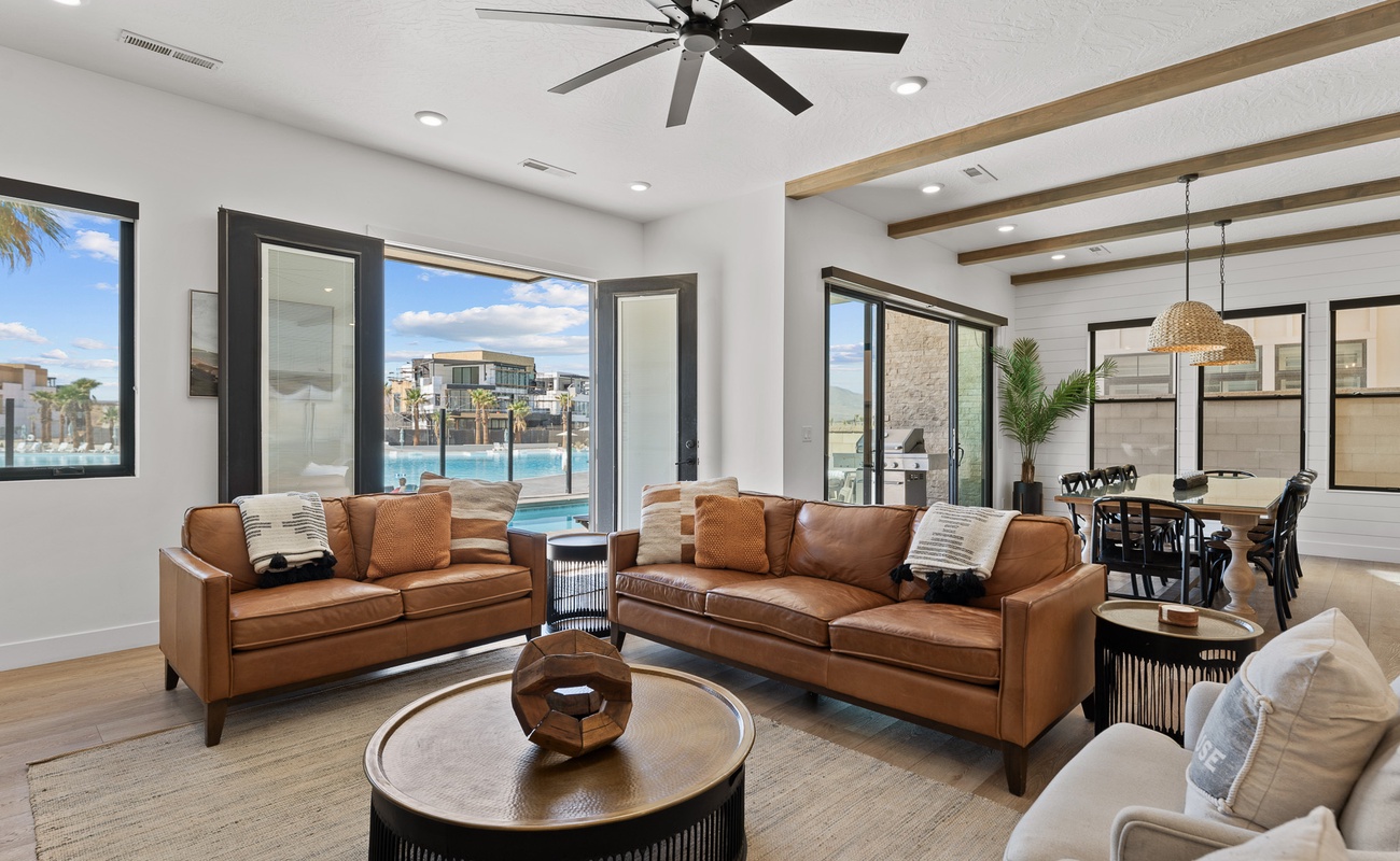 Living Room with Lagoon Views
