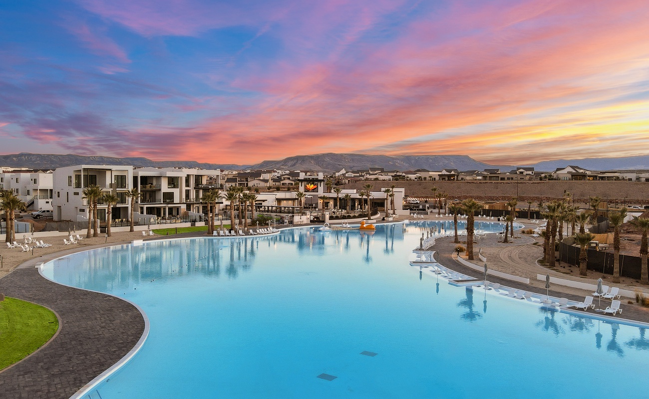 Desert Color Lagoon at Sunset