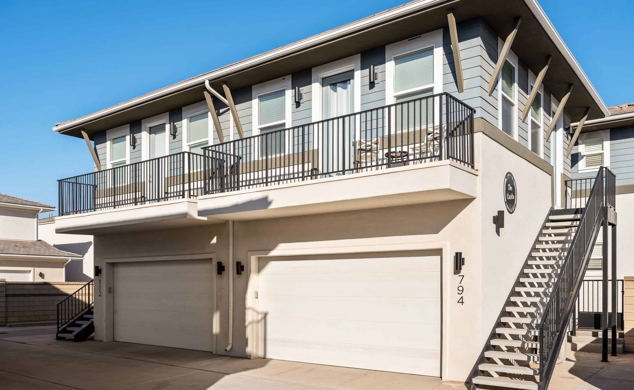 Entrance Located Above the Garage