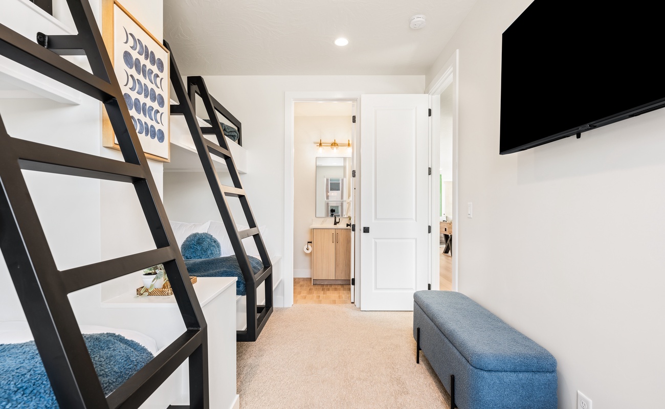 2 Twin/Double Bunks, 1 Twin Trundle