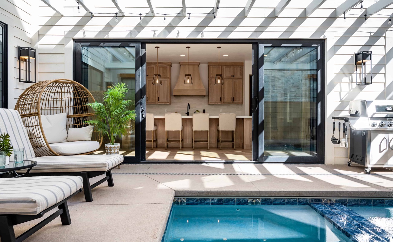 Walk Out from Kitchen to Pool