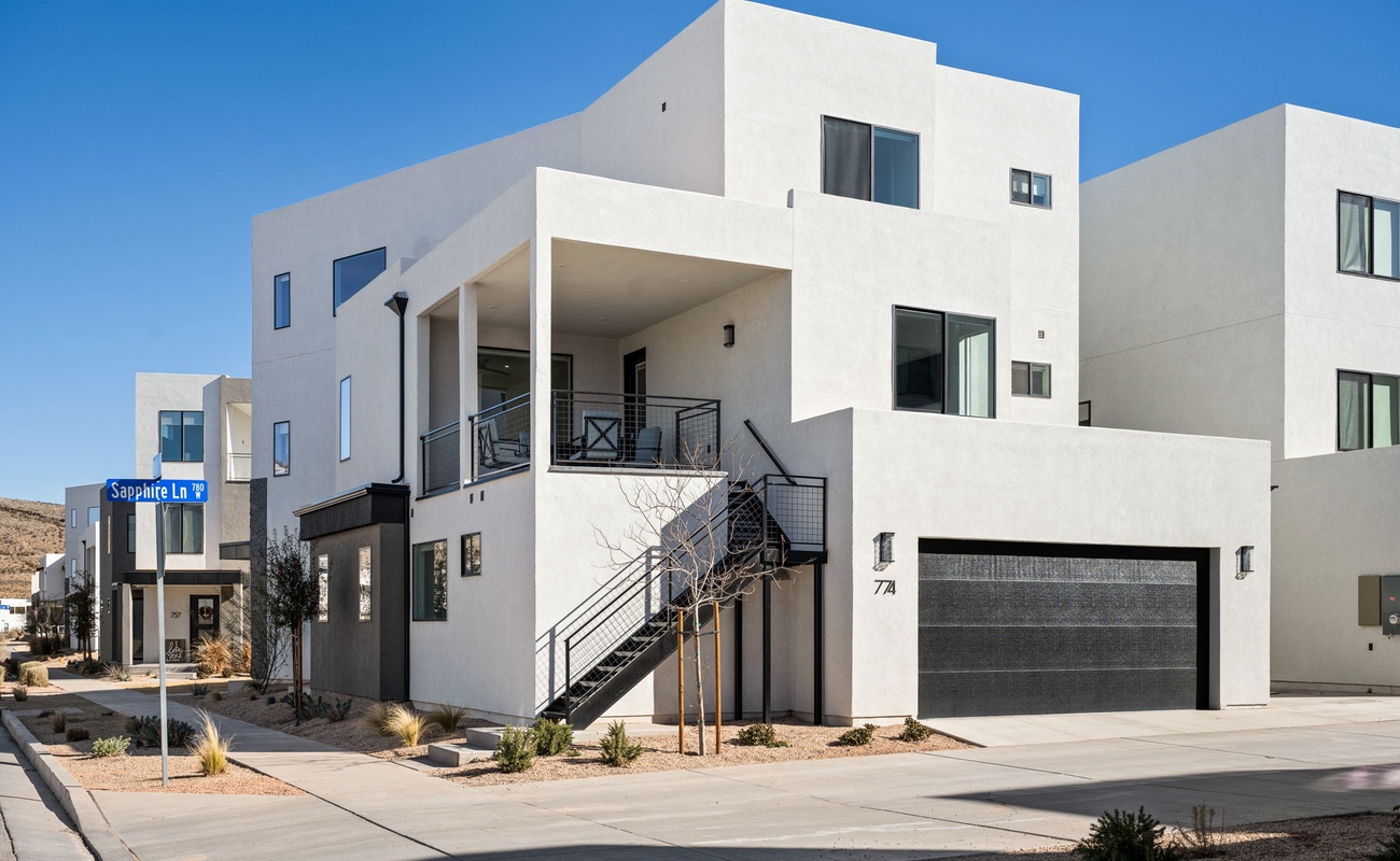 Casita Entrance from Outside / 2 Car Garage