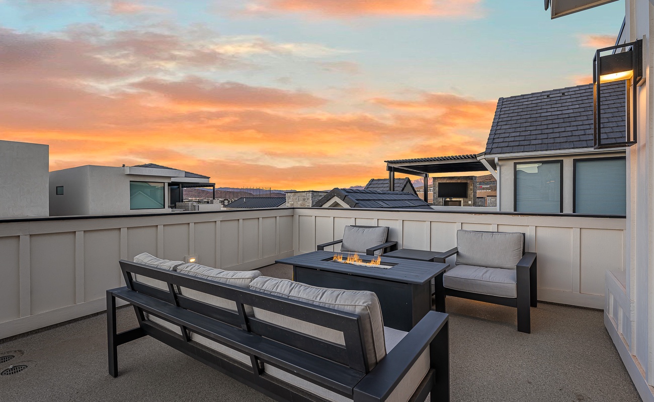 Fire Table and Outdoor Seating
