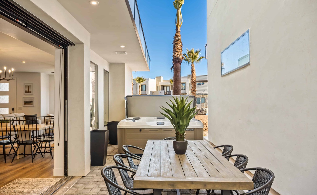 Private Patio Seating with Private Hot Tub