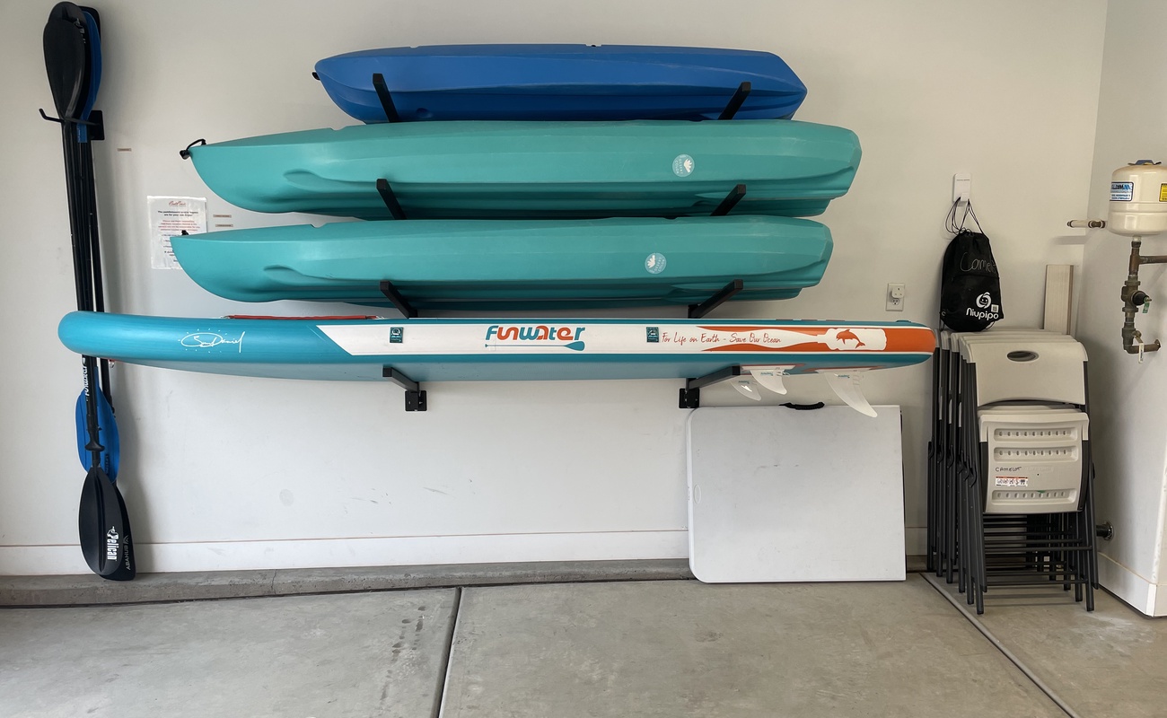2 Kayaks, 1 Kid Kayak and 1 Paddleboard