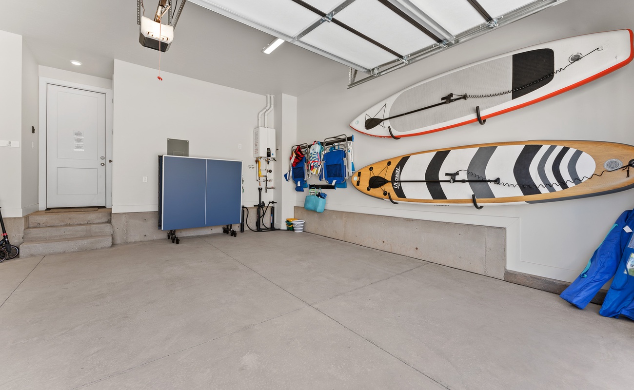 Ping Pong Table, 3 Paddleboards, Scooters, and Pickleball Set