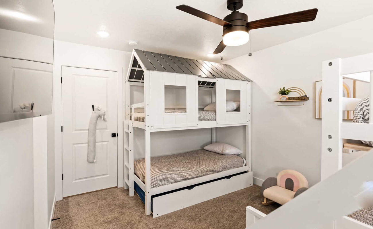 1 T/T Bunk with Trundle and 1 T/F Bunk