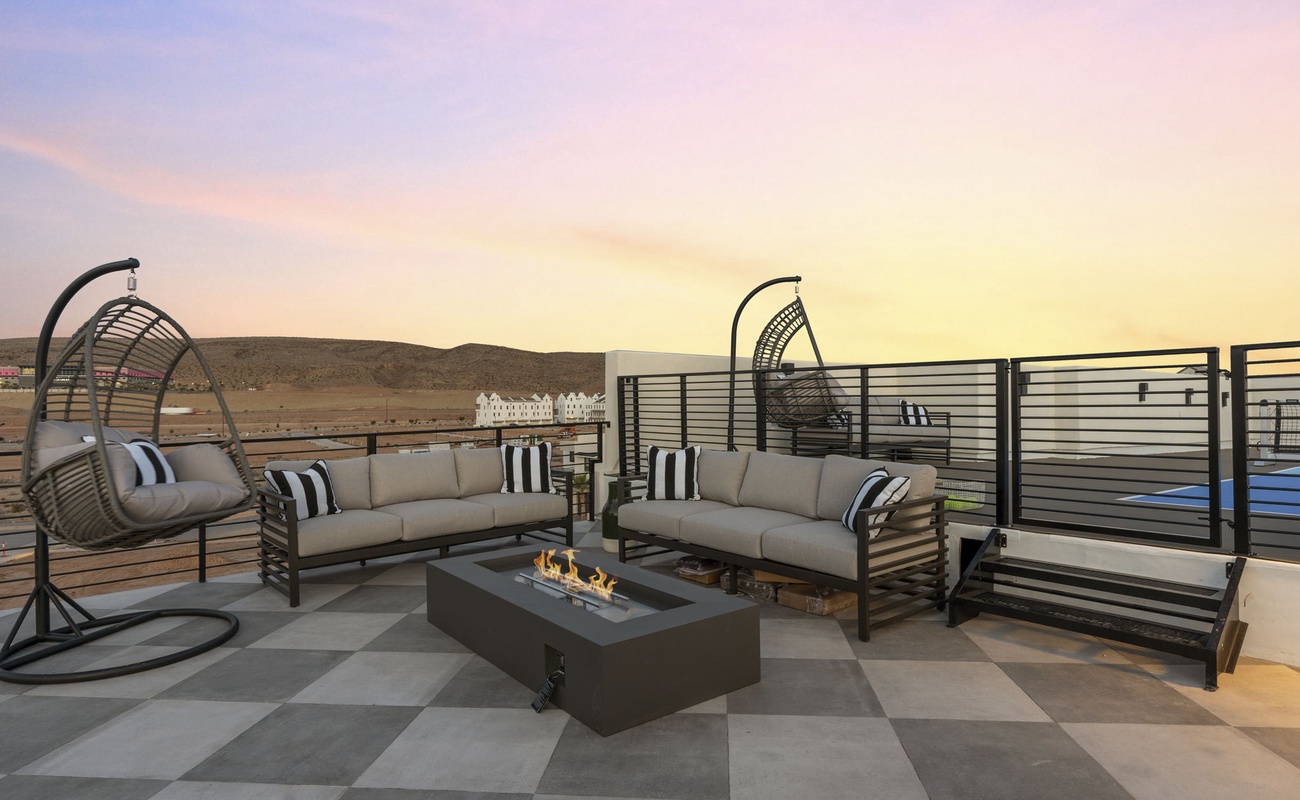 House 1: Rooftop Fire Table