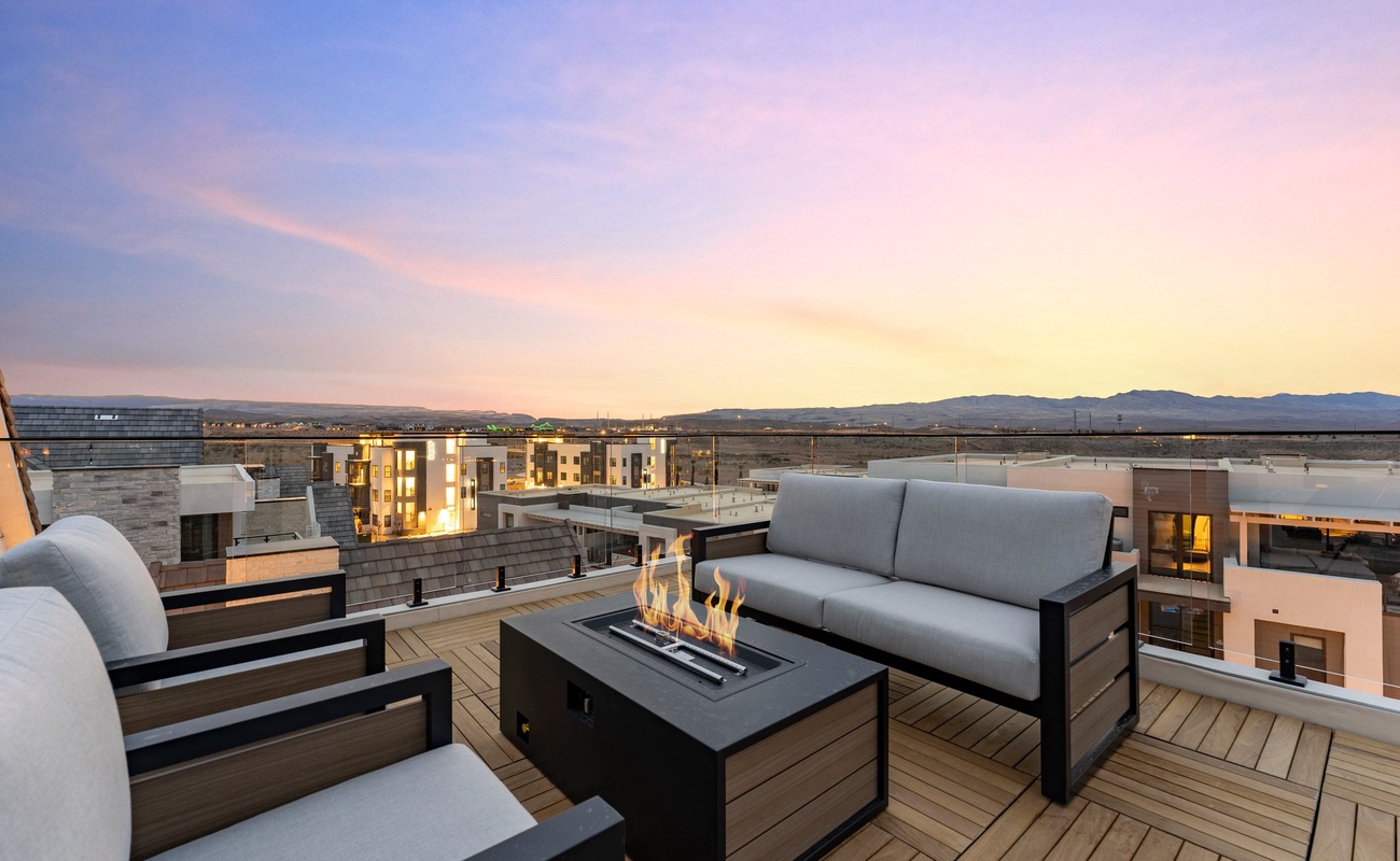 Deck Seating and Fire Table