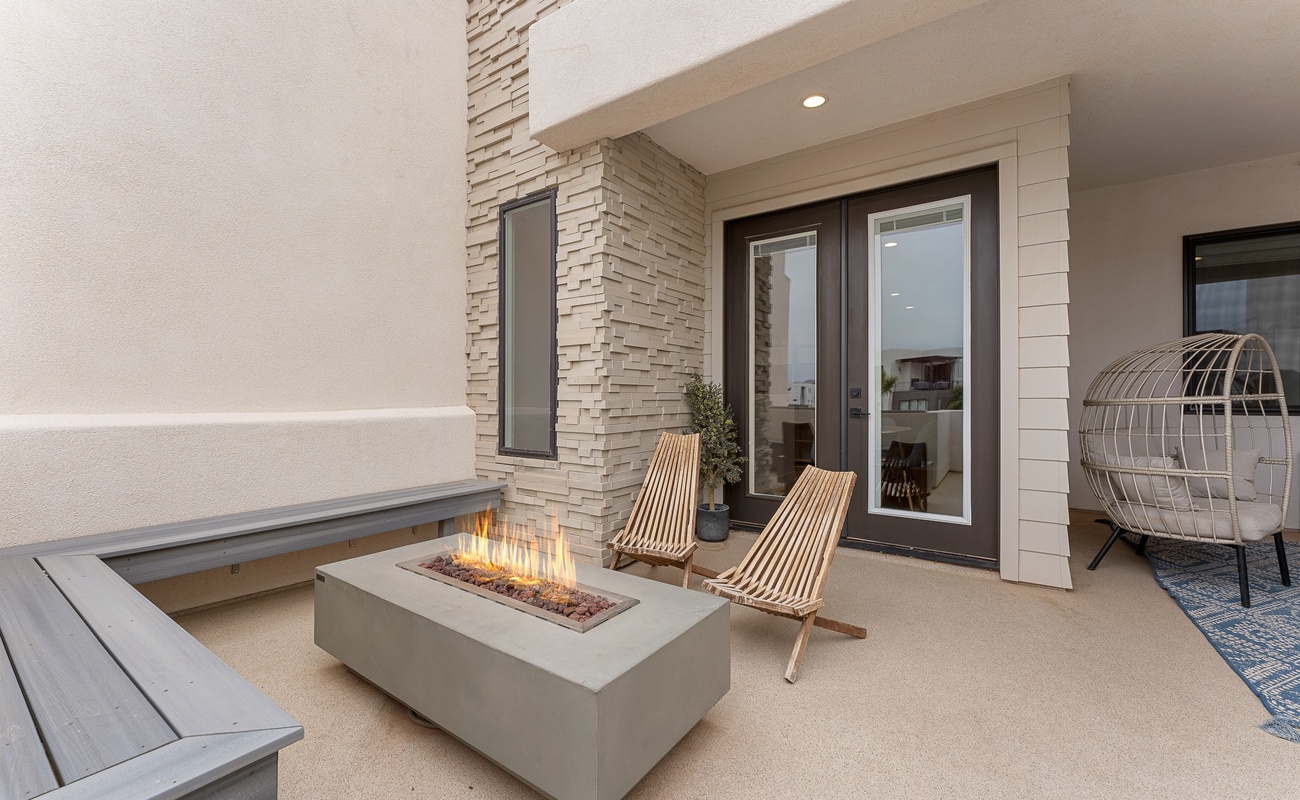 Balcony with Hot Tub and Firepit