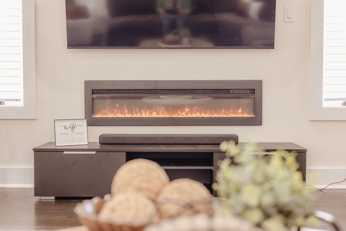 Cozy up for a fire or a movie!