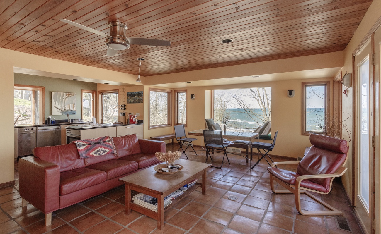 Living room with amazing views!