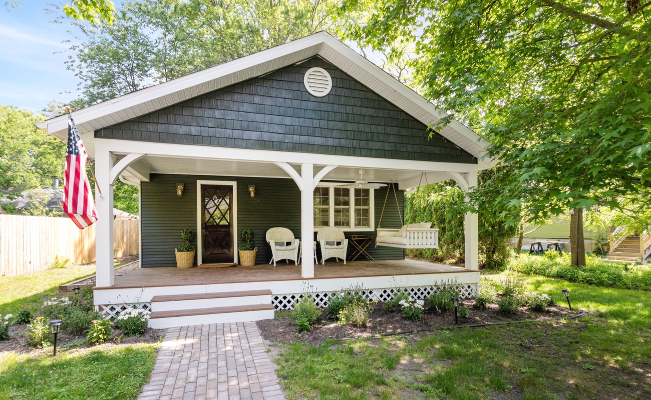 Beautiful home with front porch swing