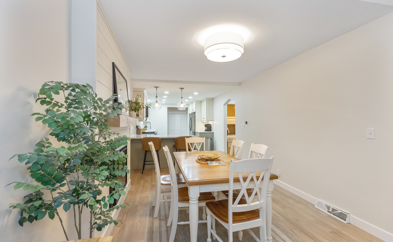 Newly remodeled kitchen and dining space
