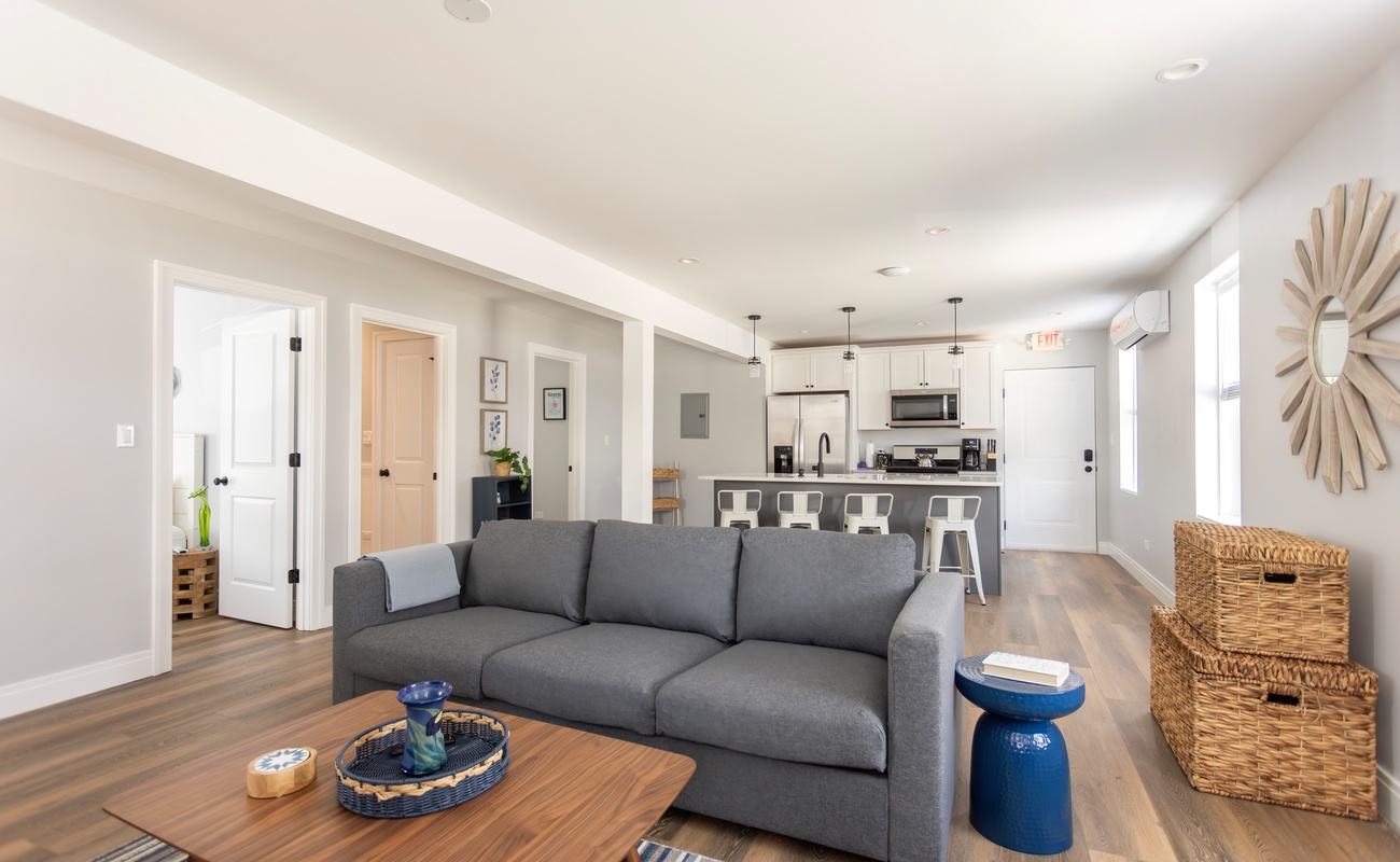 Living and Kitchen area combined