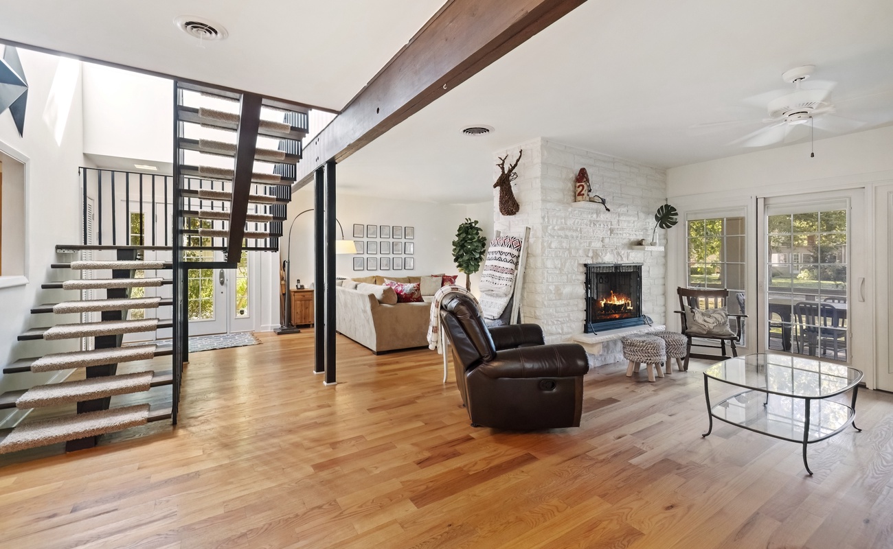 An inviting main-level living room designed for together time.
