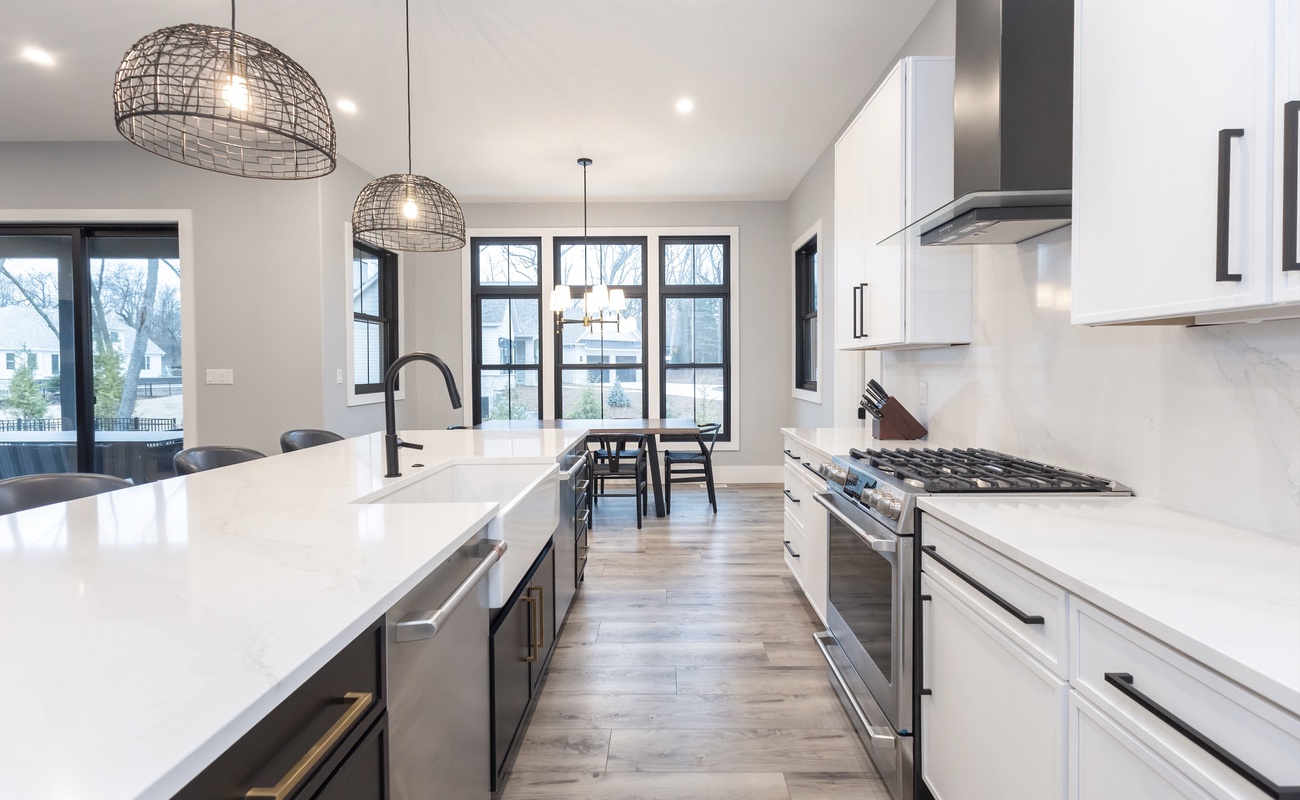 Ample counter space makes cooking together a breeze.