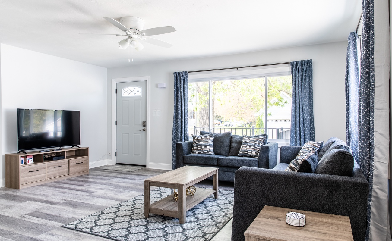 Light and airy living room at the front of the home