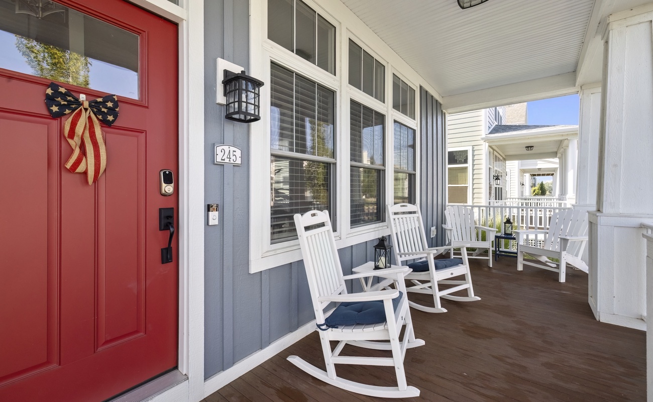 Rock and relax with your morning coffee on the front porch