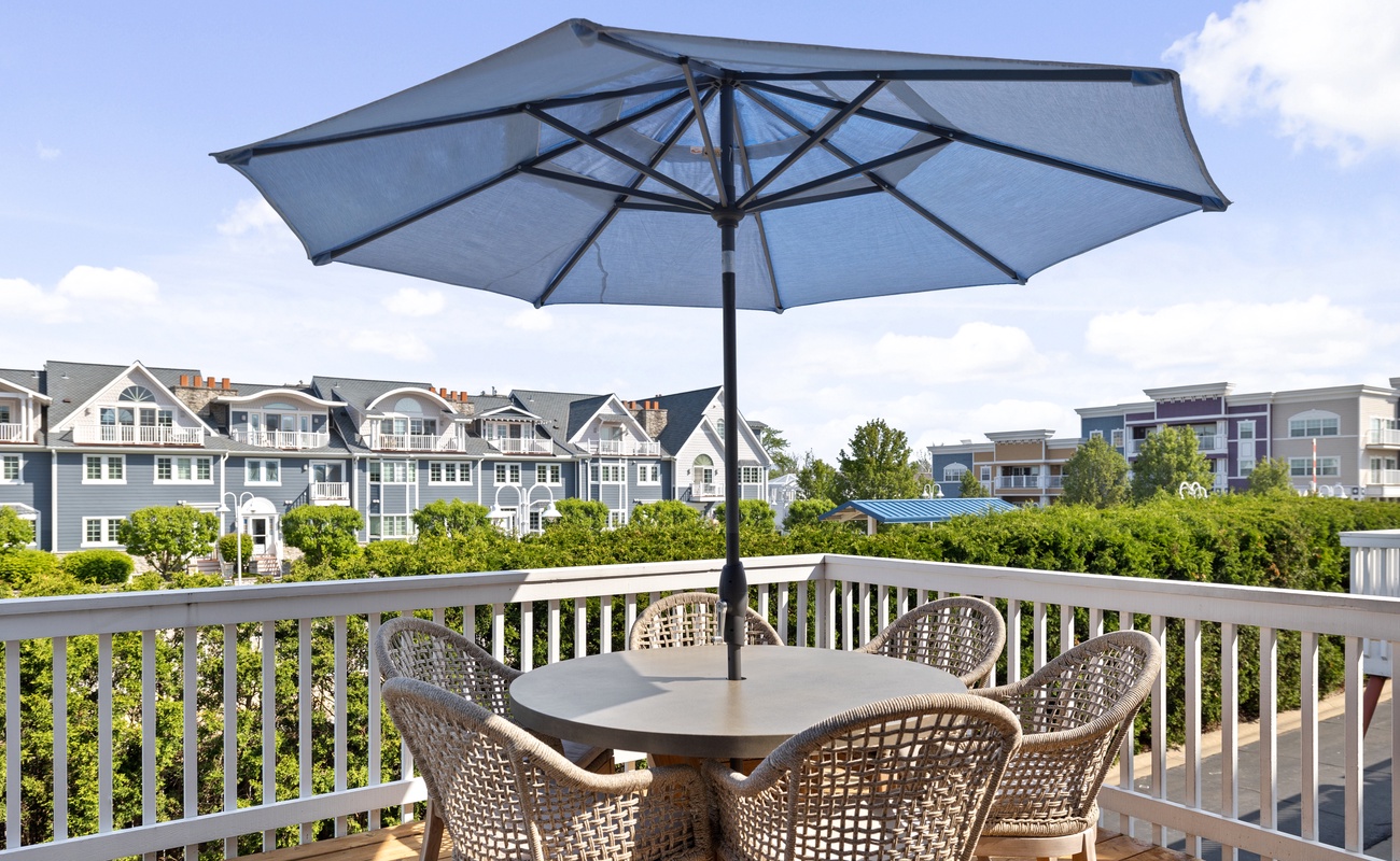 Enjoy the view from the rooftop deck