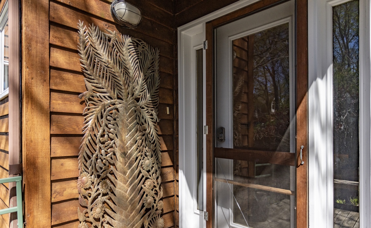Front door with keypad lock