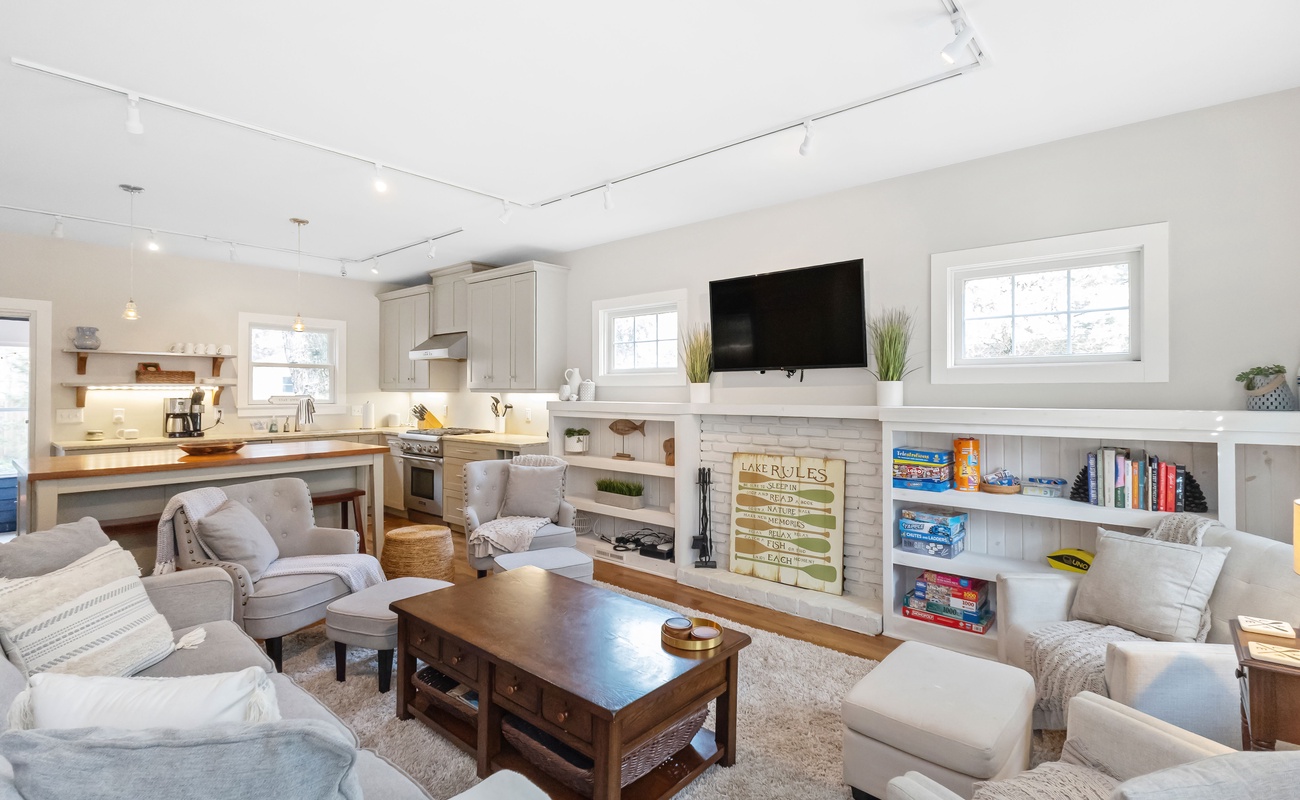 Enjoy a movie or a great book in this tasteful decorated living space