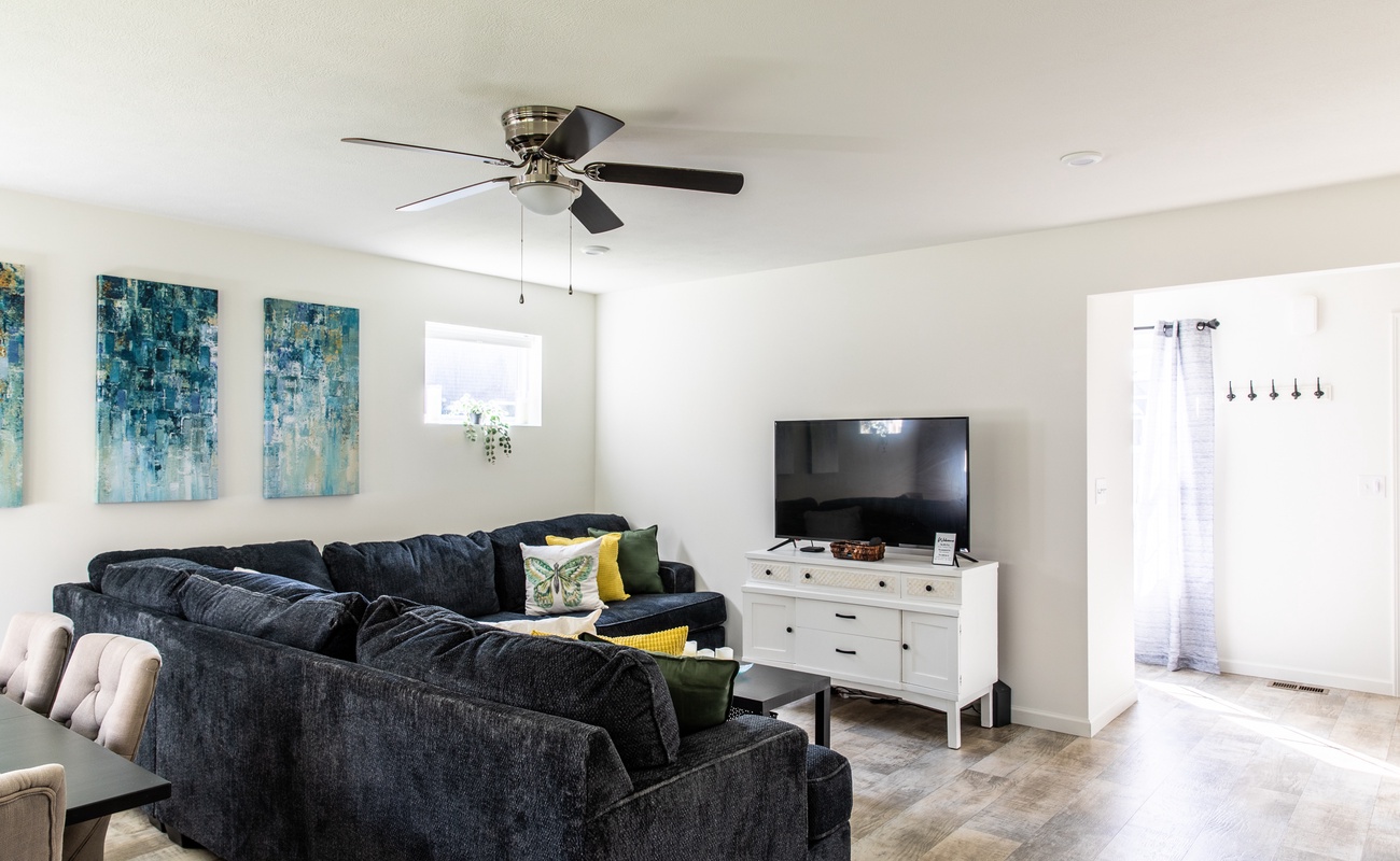 Chill out and watch a movie in the living room