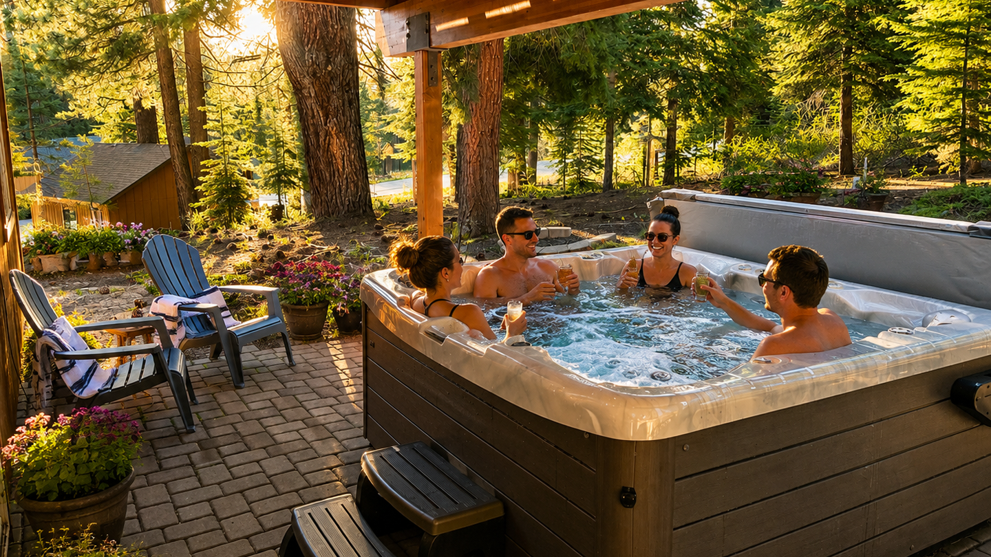 Soak away your cares in your private hot tub, surrounded by towering pines and mountain air. Laughter, warm bubbles, and golden-hour light make every moment here unforgettable.