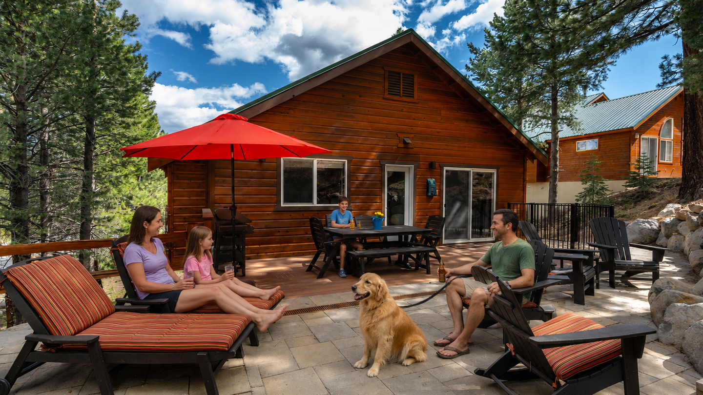 Summer days are best enjoyed outside—relax around the hot tub, breathe in the pines, and enjoy beautiful alpine views.