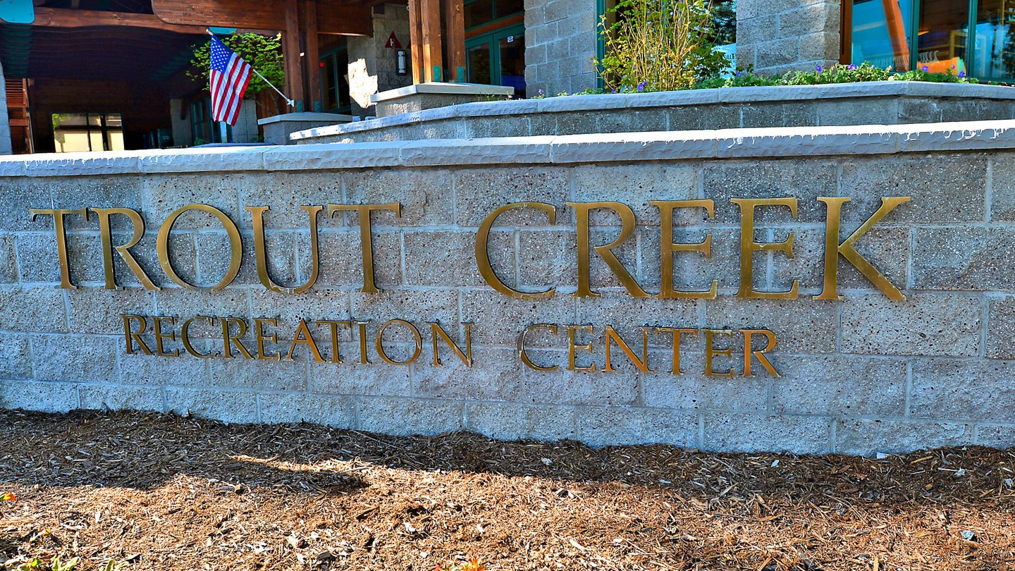 Marquee for the Trout Creek Rec Center: Wolfgang Vacation Cabin