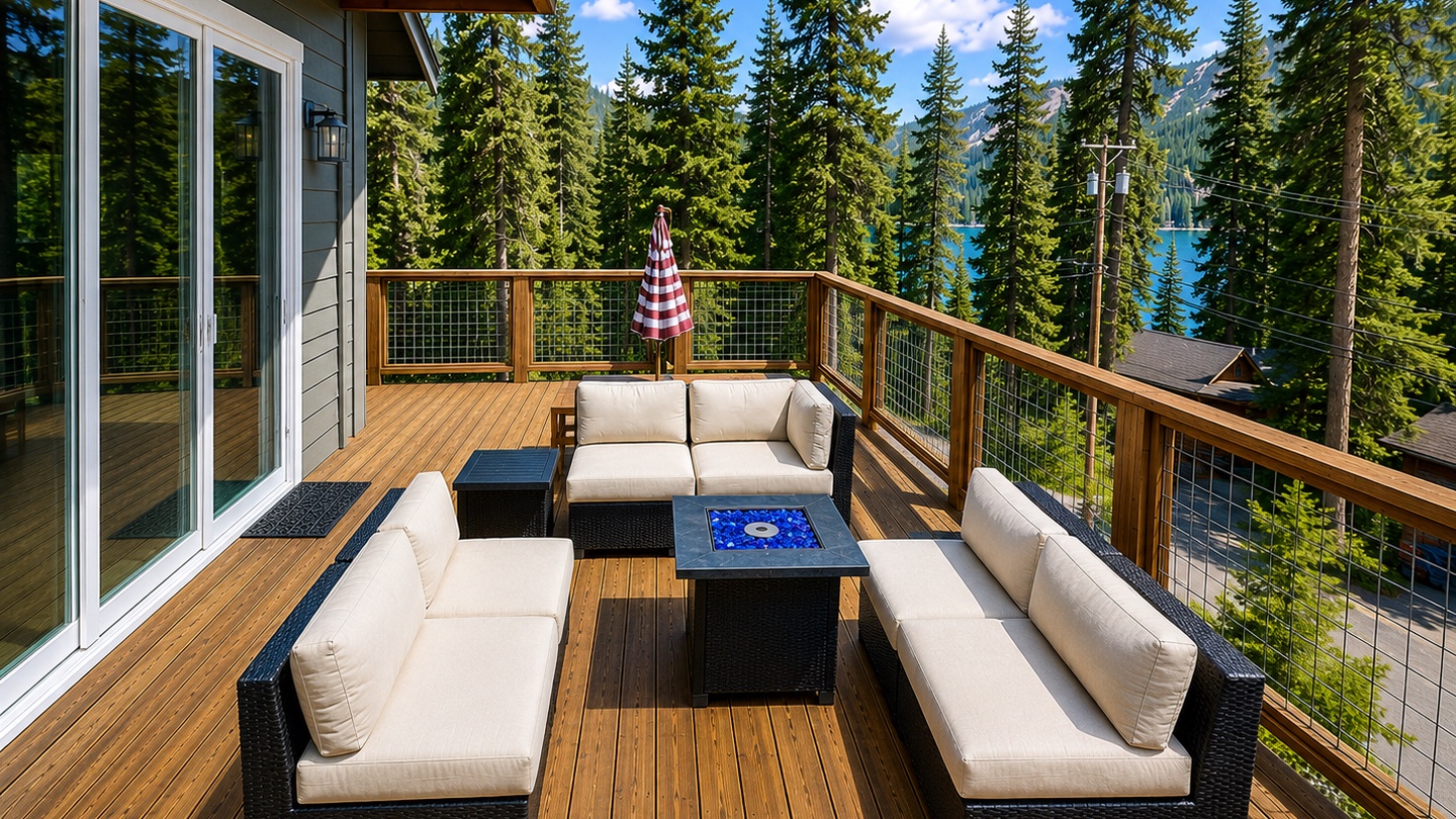 Morning coffee, mountain views, and fresh alpine air—this is what Tahoe mornings are made of.