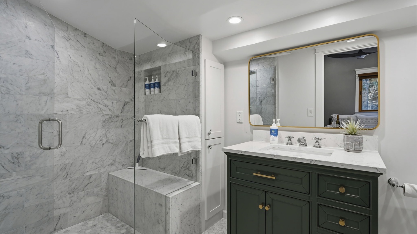 Master Bathroom with walk-in shower.